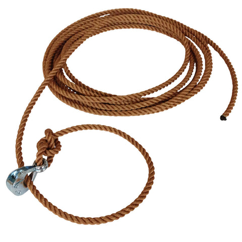 Farmers Lariat Rope 28 feet x 7/16 inch with Quick Release Honda - Made in USA (Nylon or Poly)