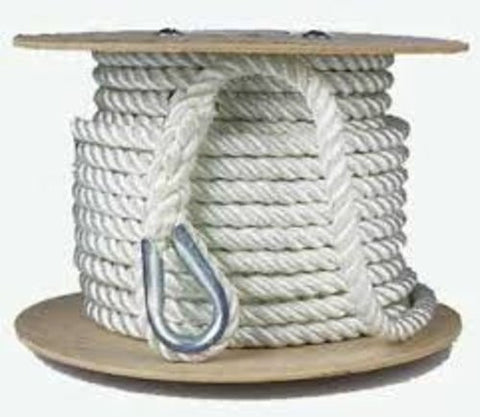 Twisted Nylon Anchor Line with spliced thimble